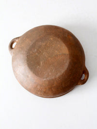 antique terra cotta folk pottery bowl
