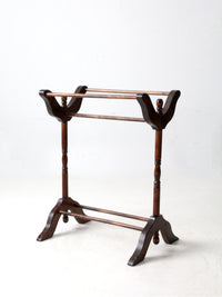 antique Victorian wooden blanket stand