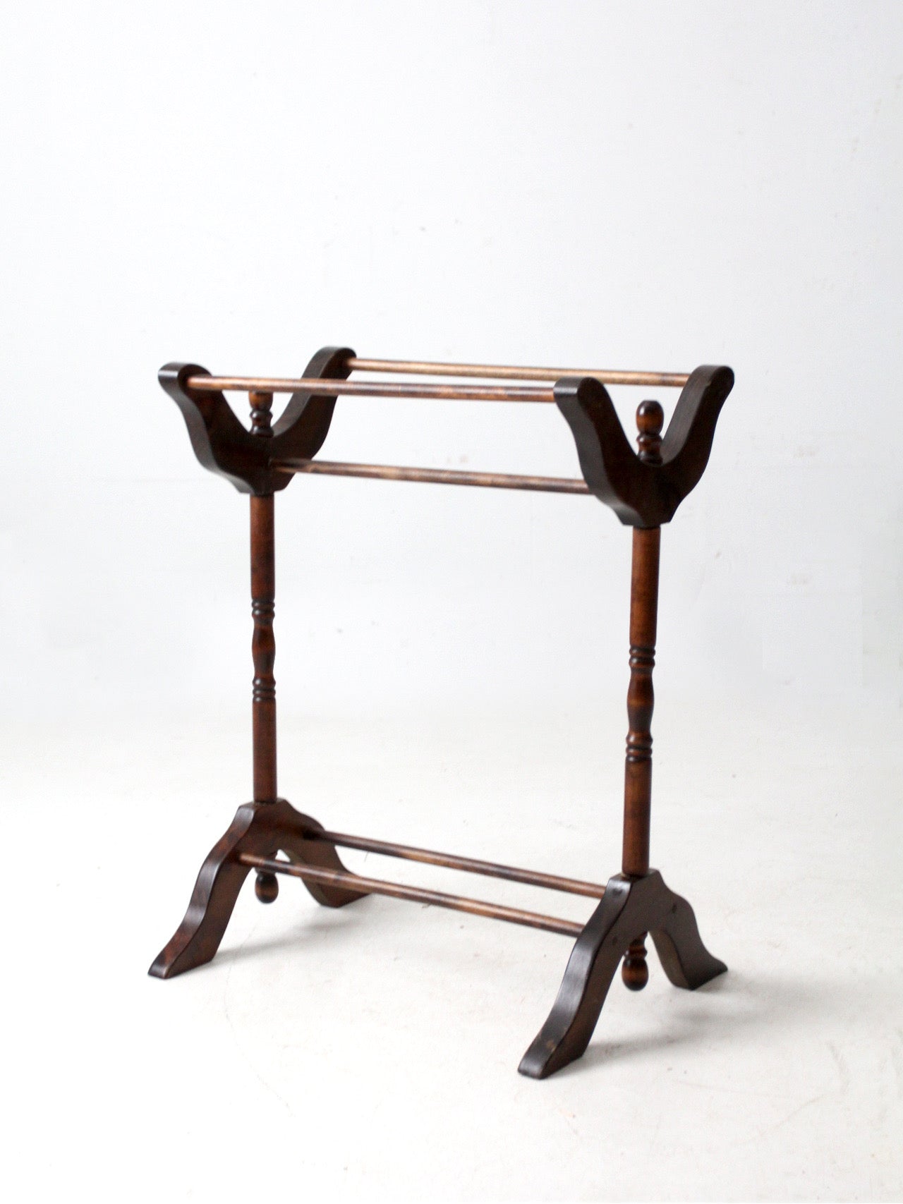 antique Victorian wooden blanket stand