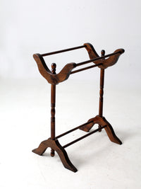 antique Victorian wooden blanket stand