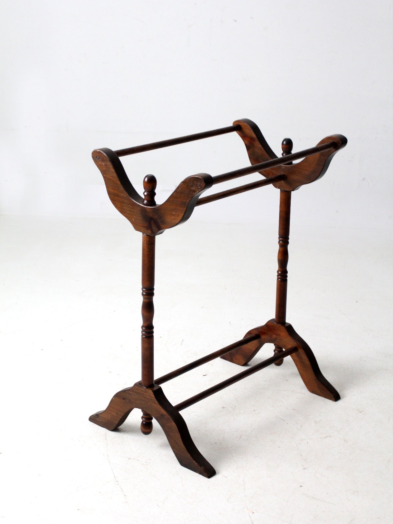 antique Victorian wooden blanket stand
