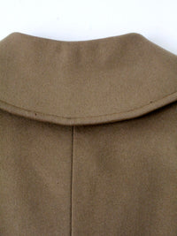 1940s Max Wax military officer wool coat
