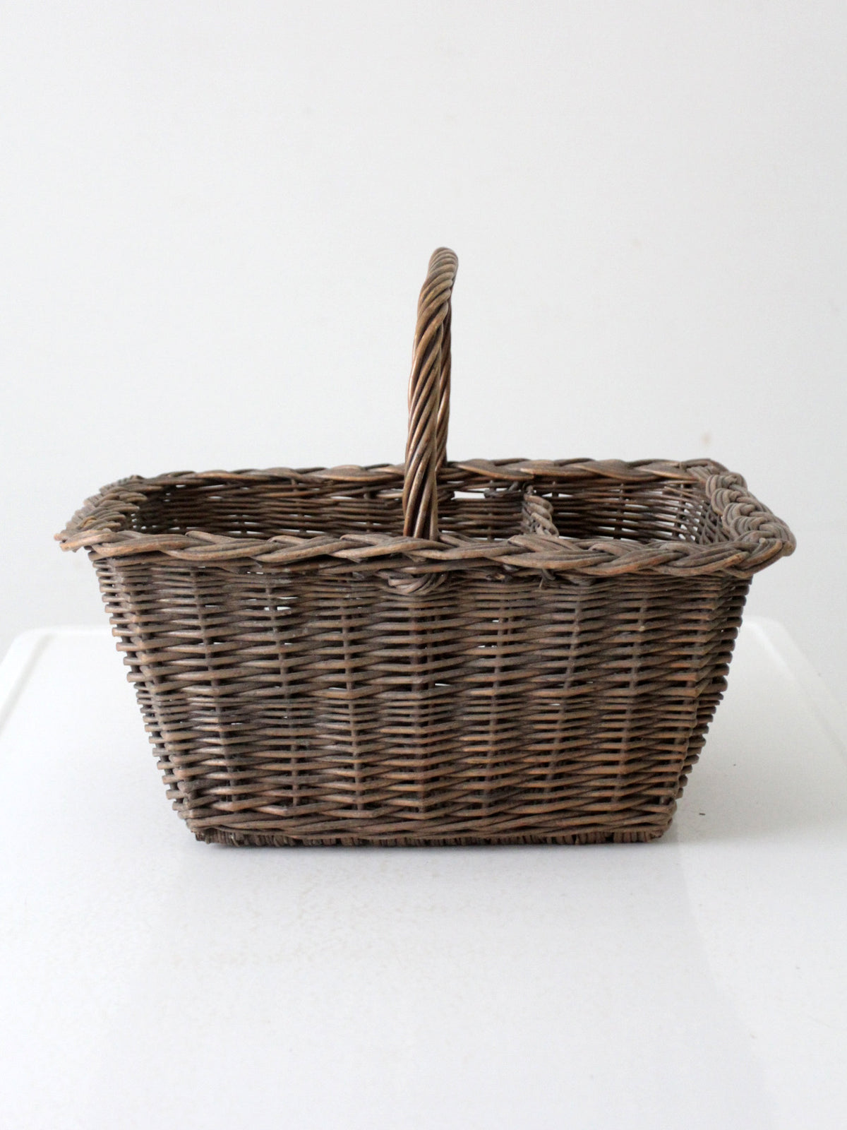 vintage wicker tiered basket