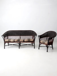 early 20th century wicker sofa and chair set