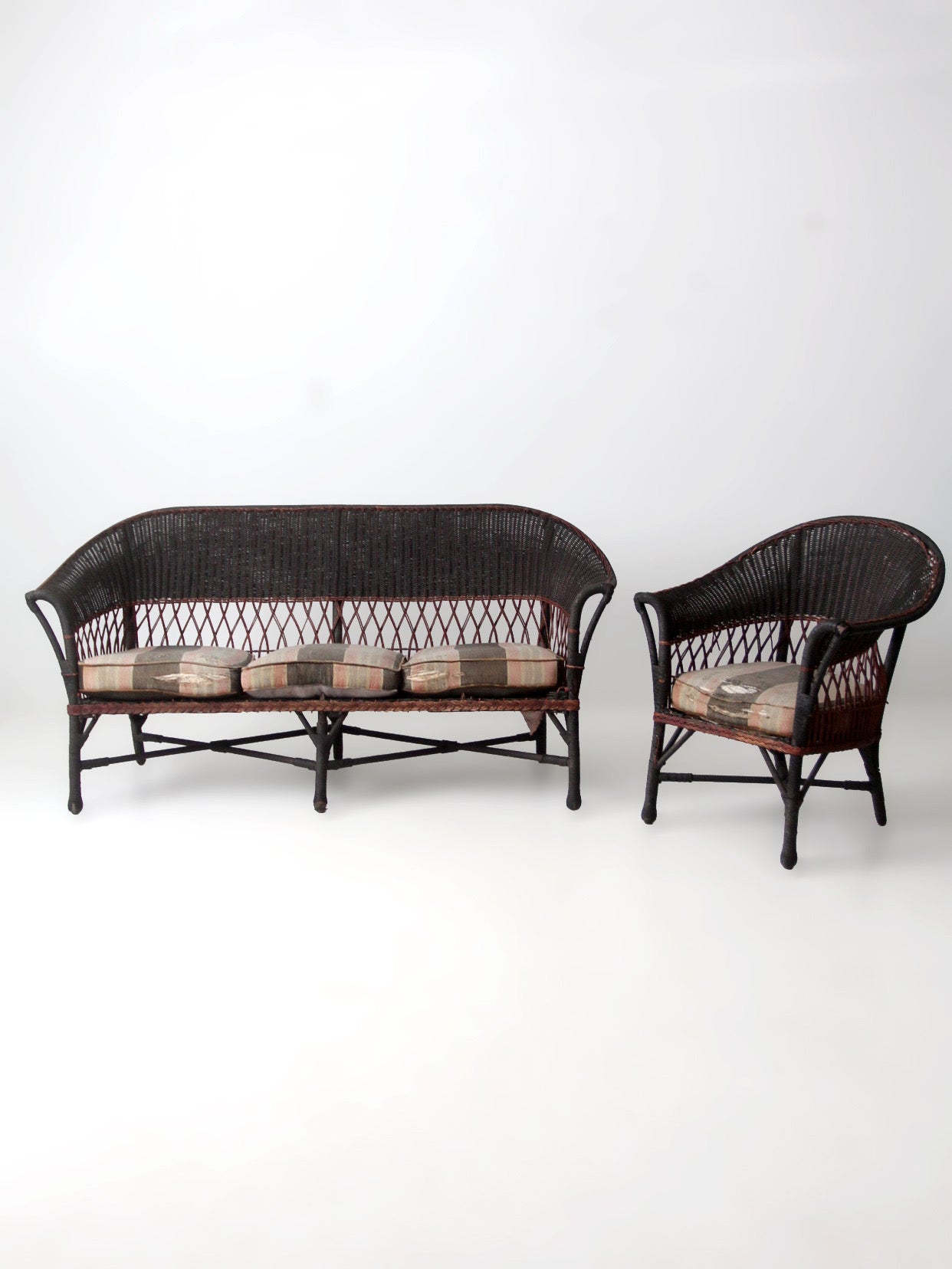 early 20th century wicker sofa and chair set