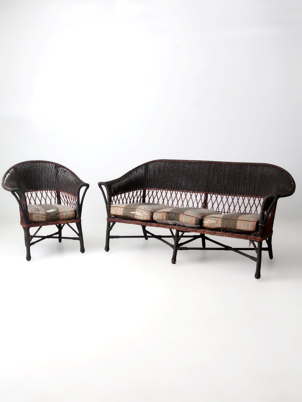 early 20th century wicker sofa and chair set