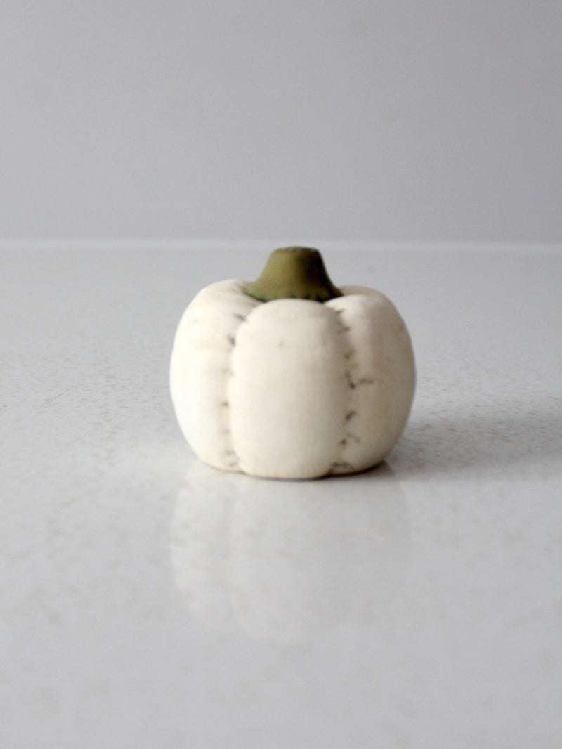 vintage white ceramic pumpkin