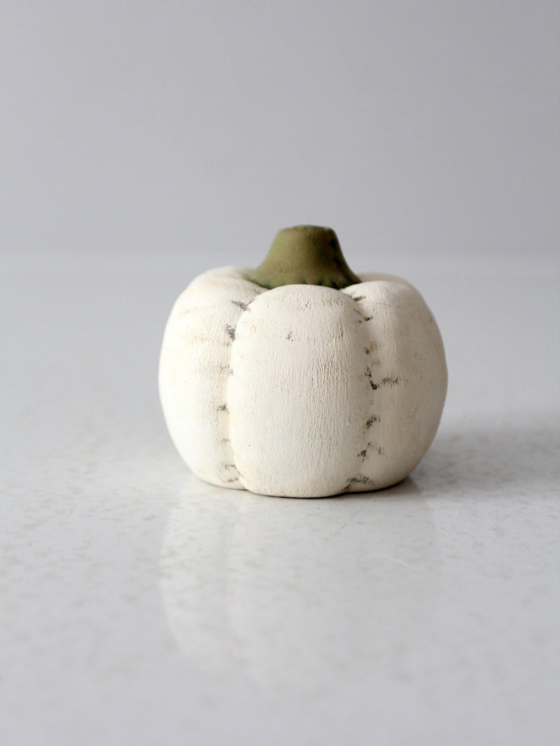 vintage white ceramic pumpkin