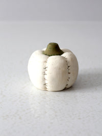 vintage white ceramic pumpkin