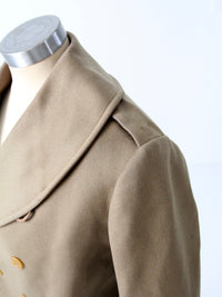 1940s Max Wax military officer wool coat
