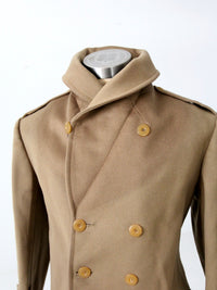 1940s Max Wax military officer wool coat