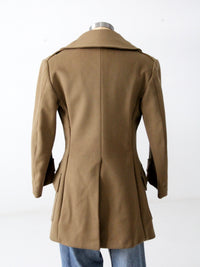 1940s Max Wax military officer wool coat