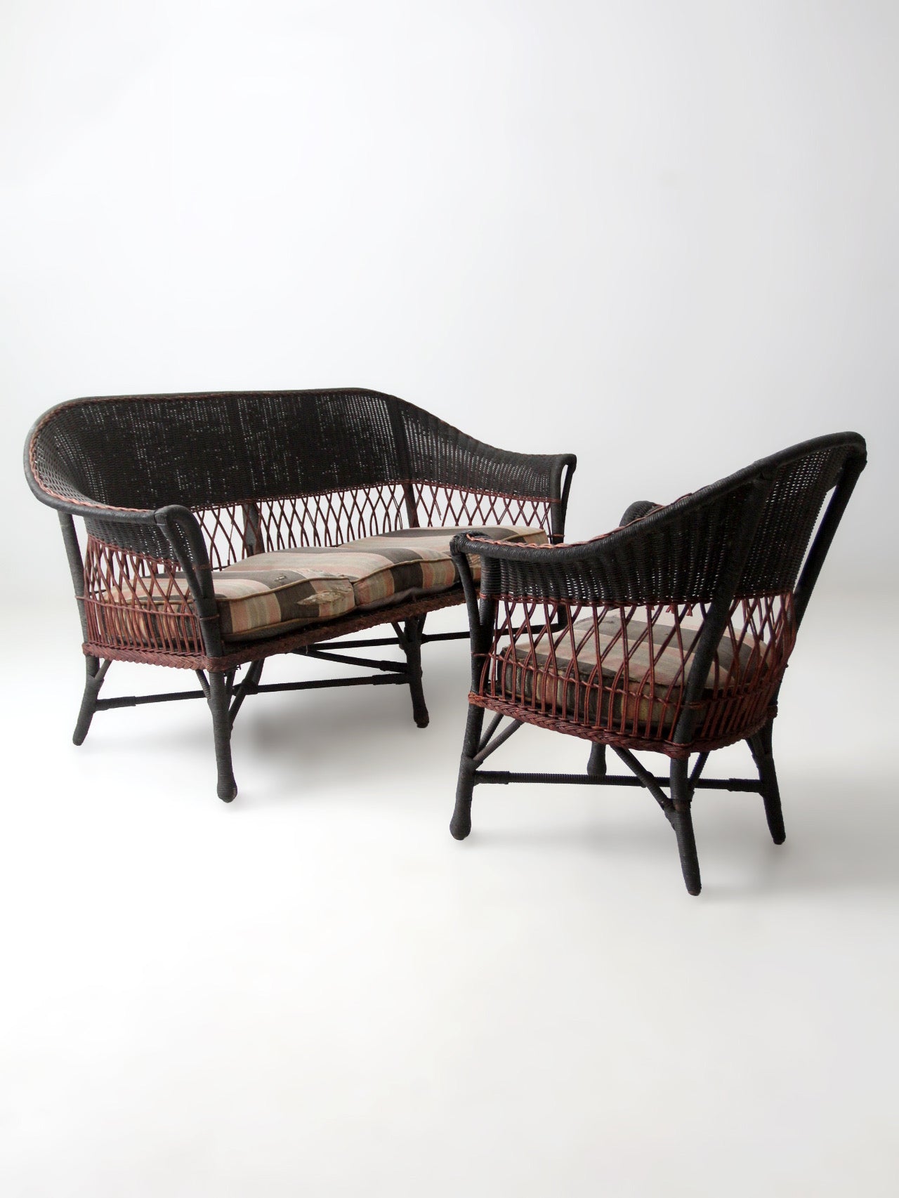 early 20th century wicker sofa and chair set