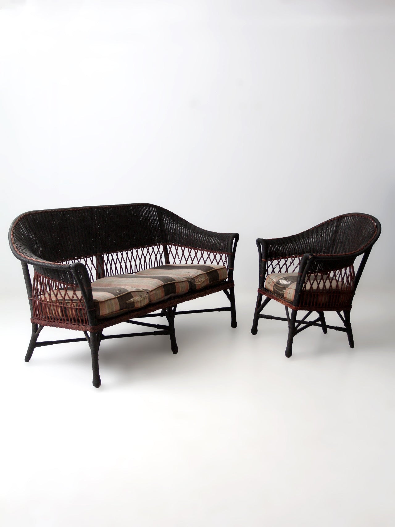 early 20th century wicker sofa and chair set