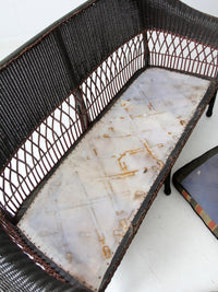 early 20th century wicker sofa and chair set