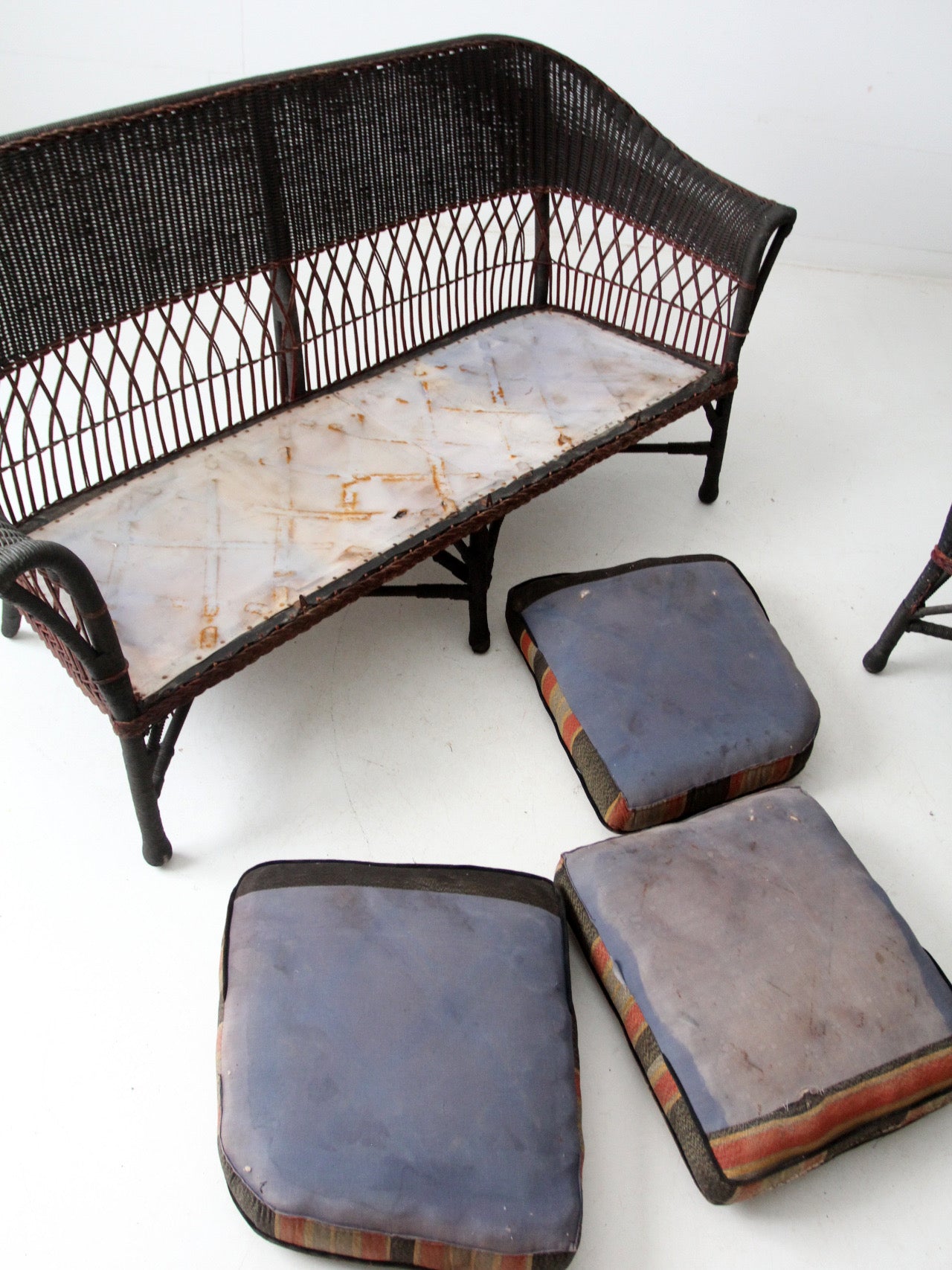 early 20th century wicker sofa and chair set