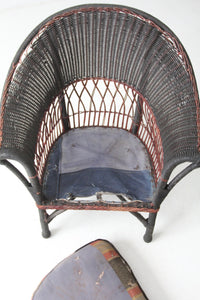 early 20th century wicker sofa and chair set