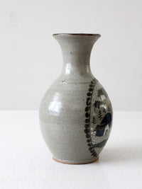 vintage studio pottery salt glaze vase