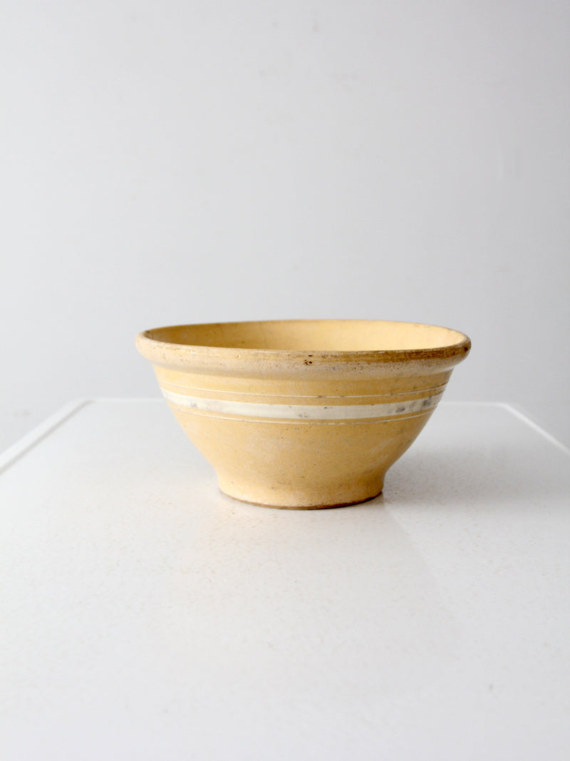 antique yellow ware kitchen bowl