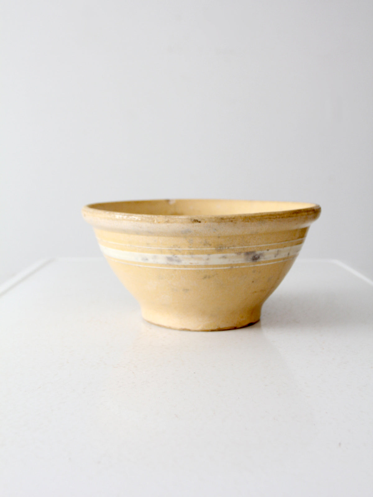 antique yellow ware kitchen bowl