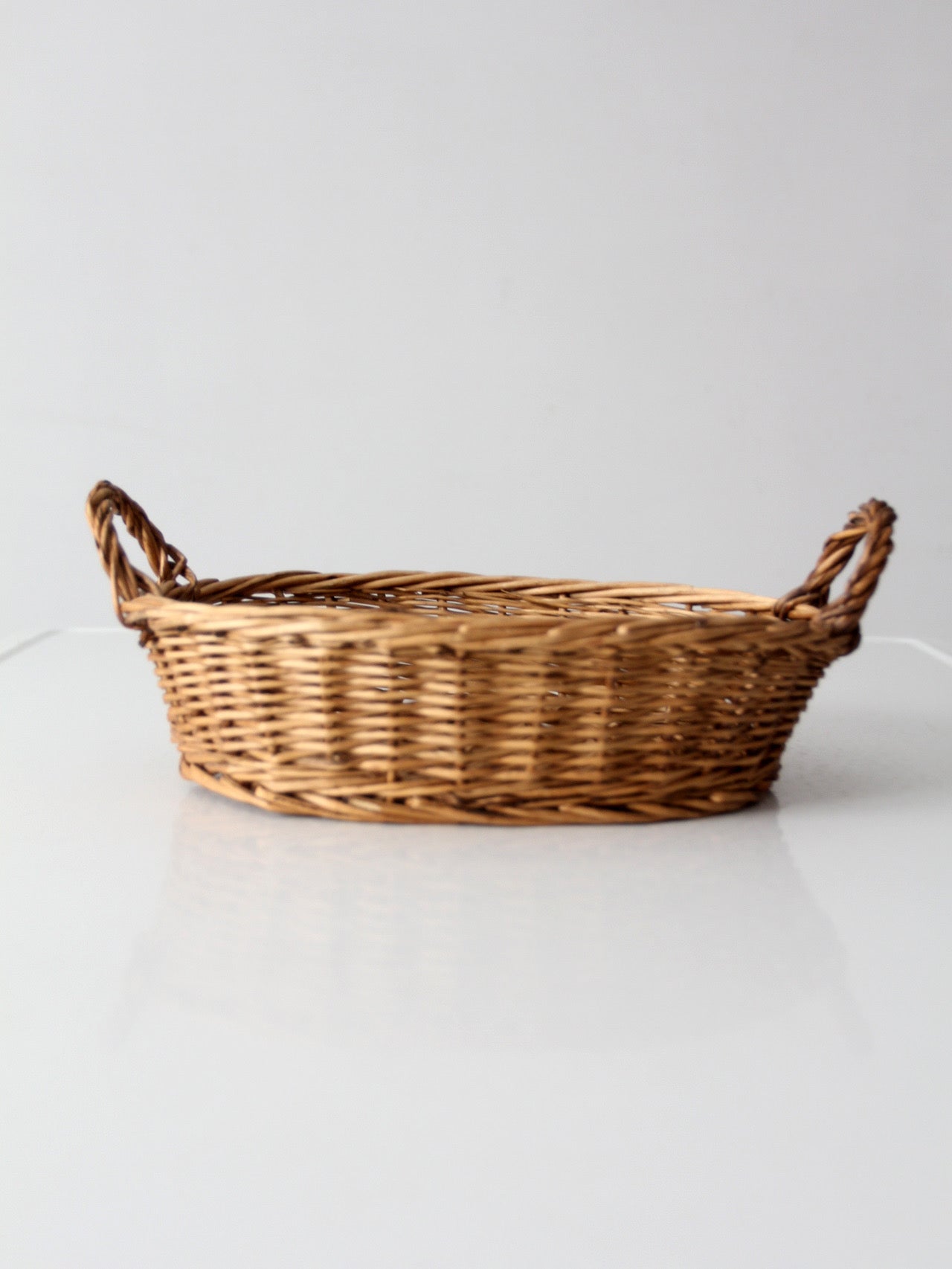 vintage wicker gathering basket