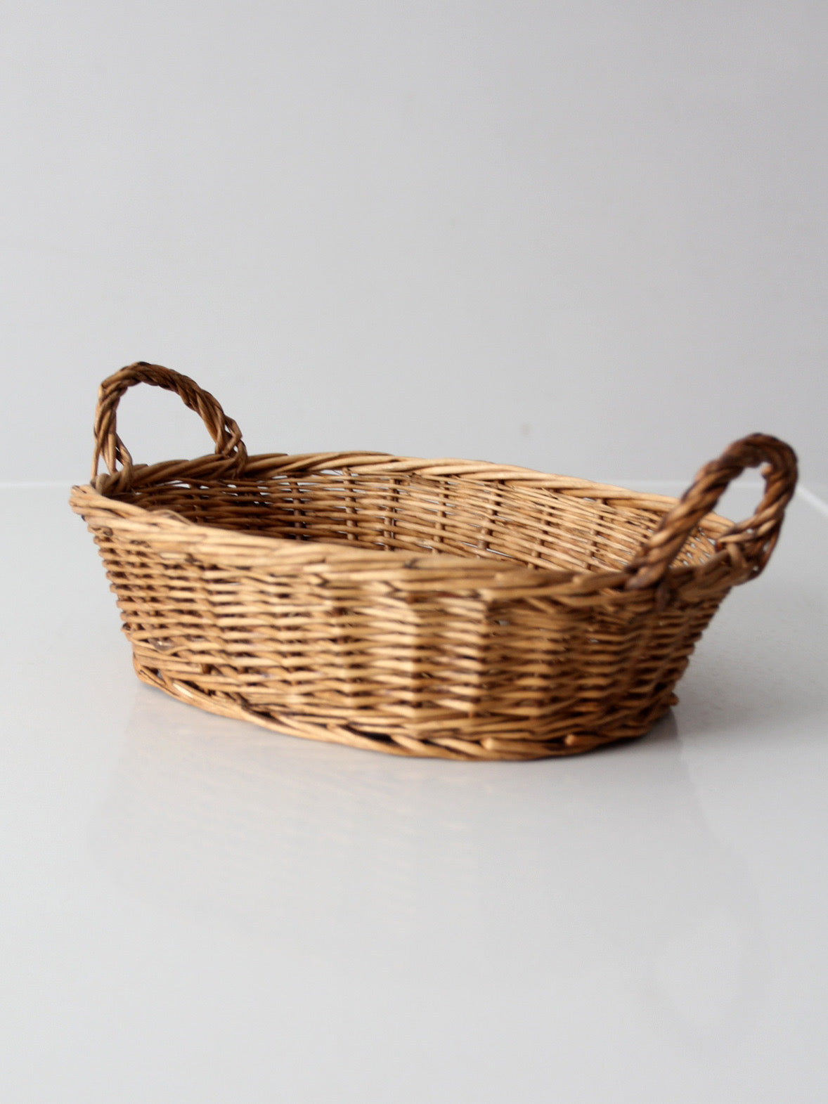vintage wicker gathering basket