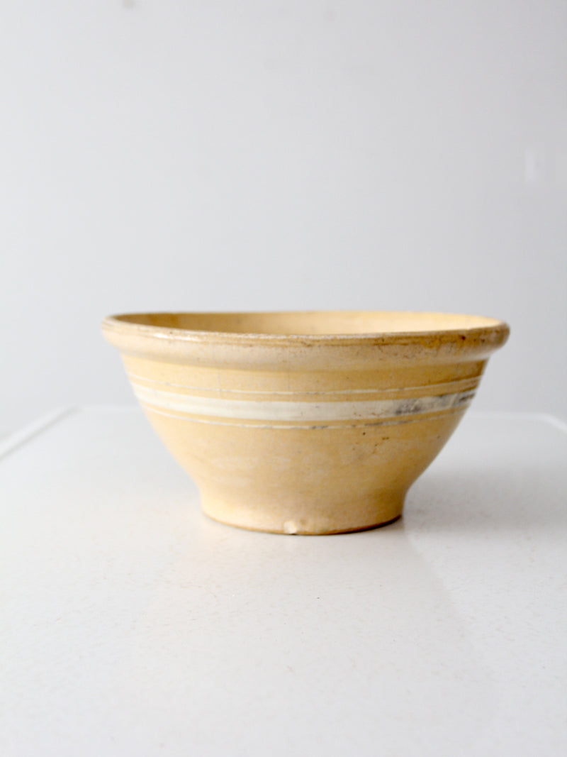 antique yellow ware kitchen bowl