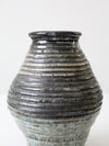 vintage coiled studio pottery vase