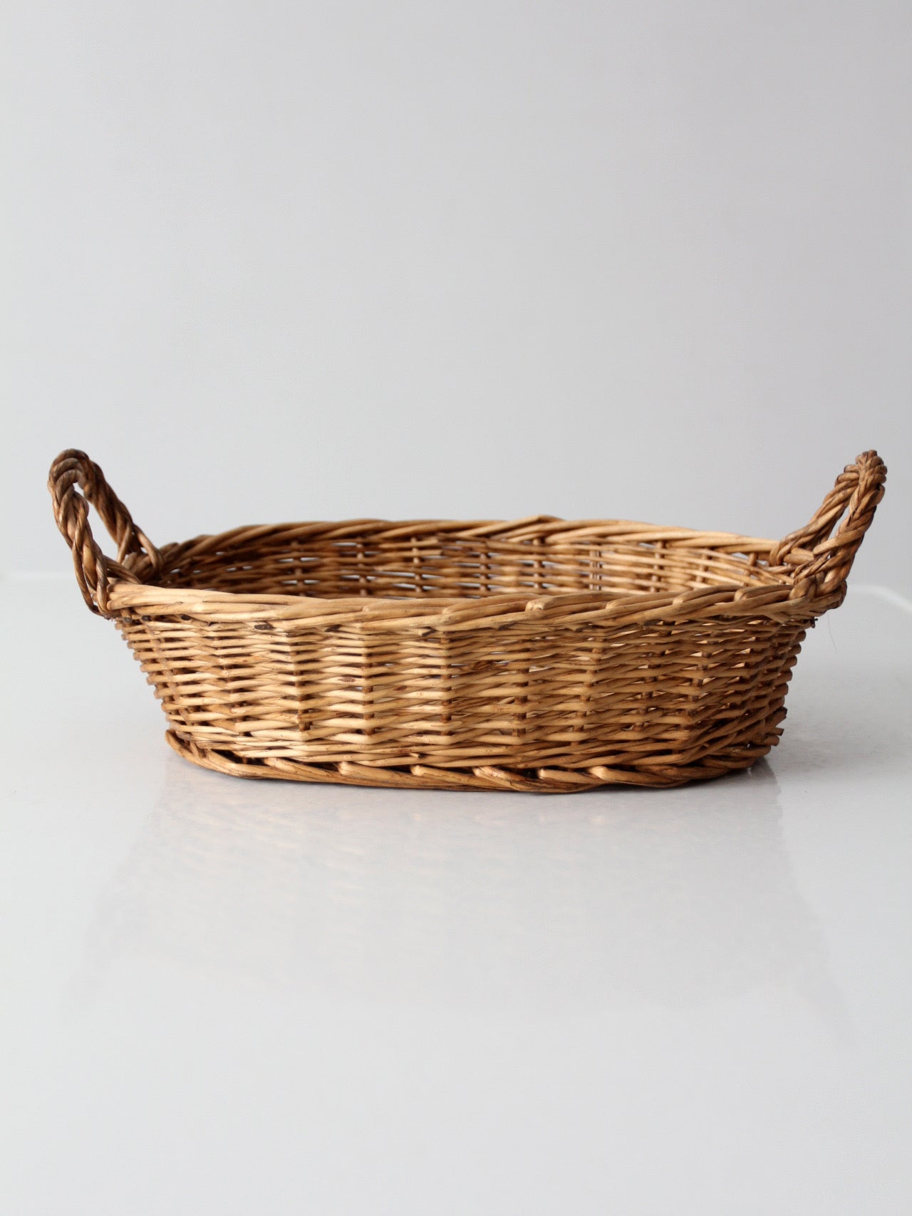 vintage wicker gathering basket