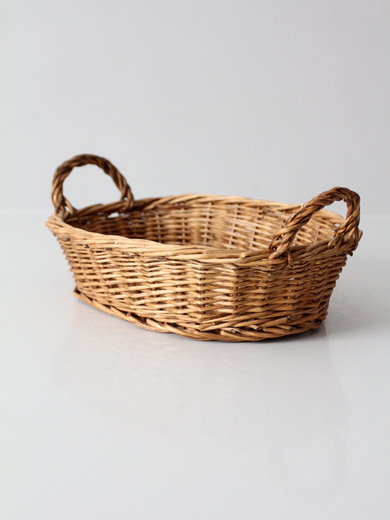 vintage wicker gathering basket