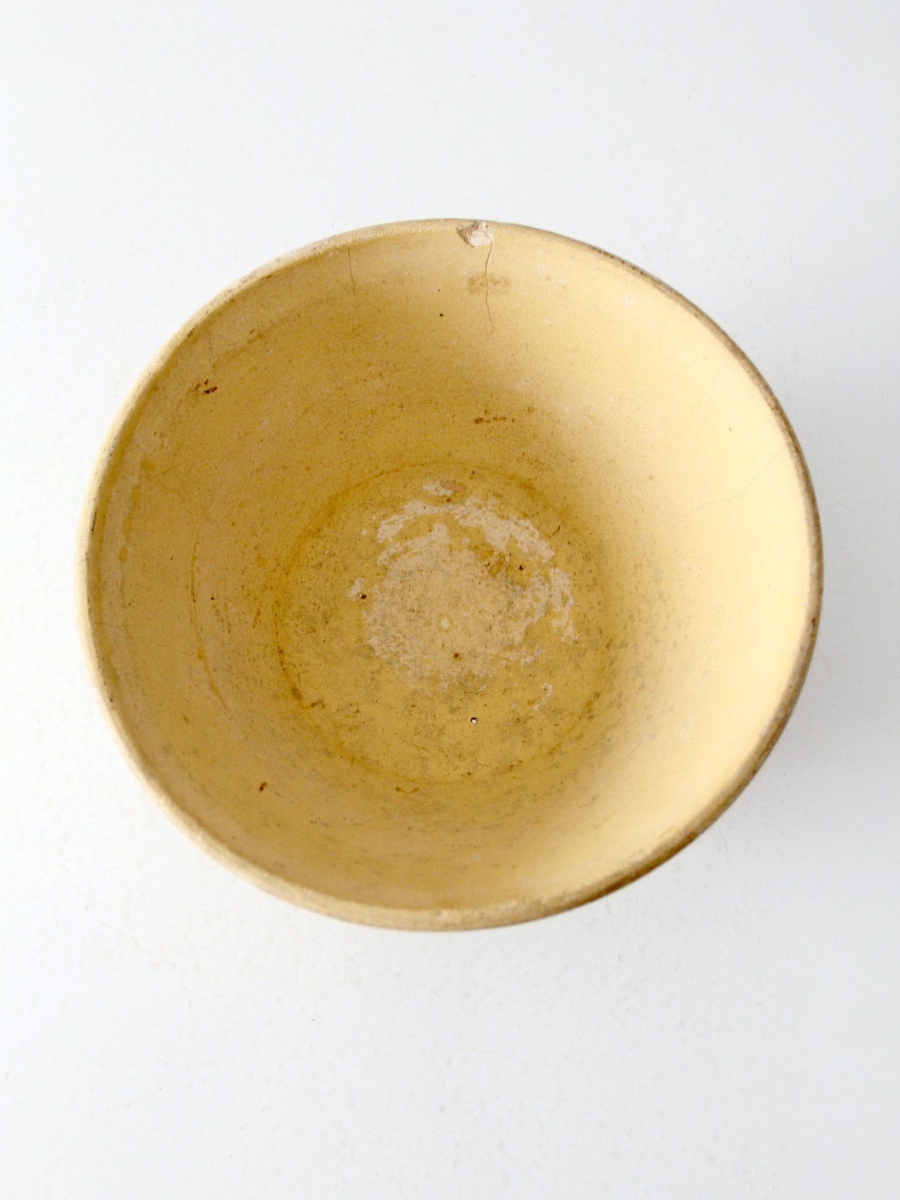antique yellow ware kitchen bowl