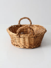 vintage wicker gathering basket