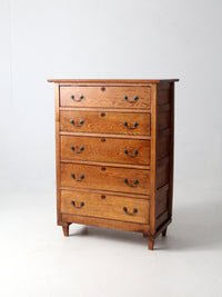 early 20th century American oak highboy dresser