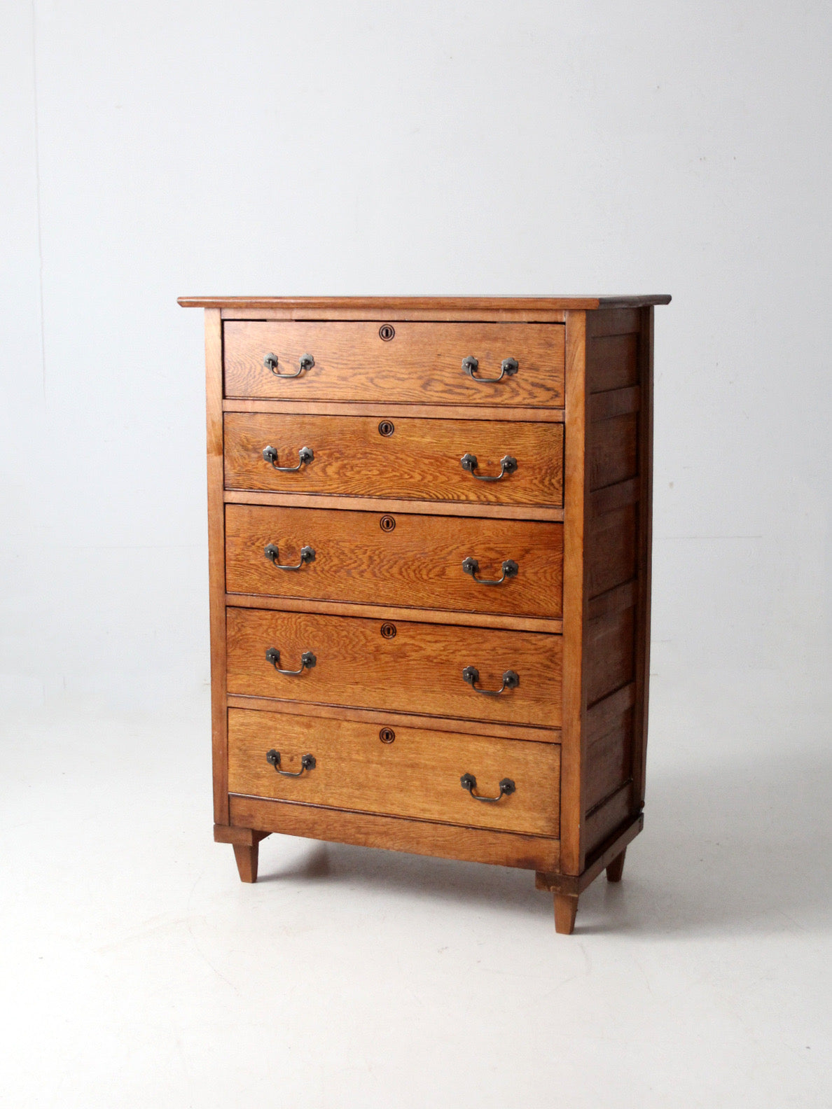 early 20th century American oak highboy dresser