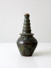 vintage studio pottery bottle vase