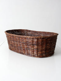 vintage oval wicker basket