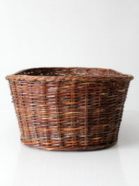 vintage oval wicker basket