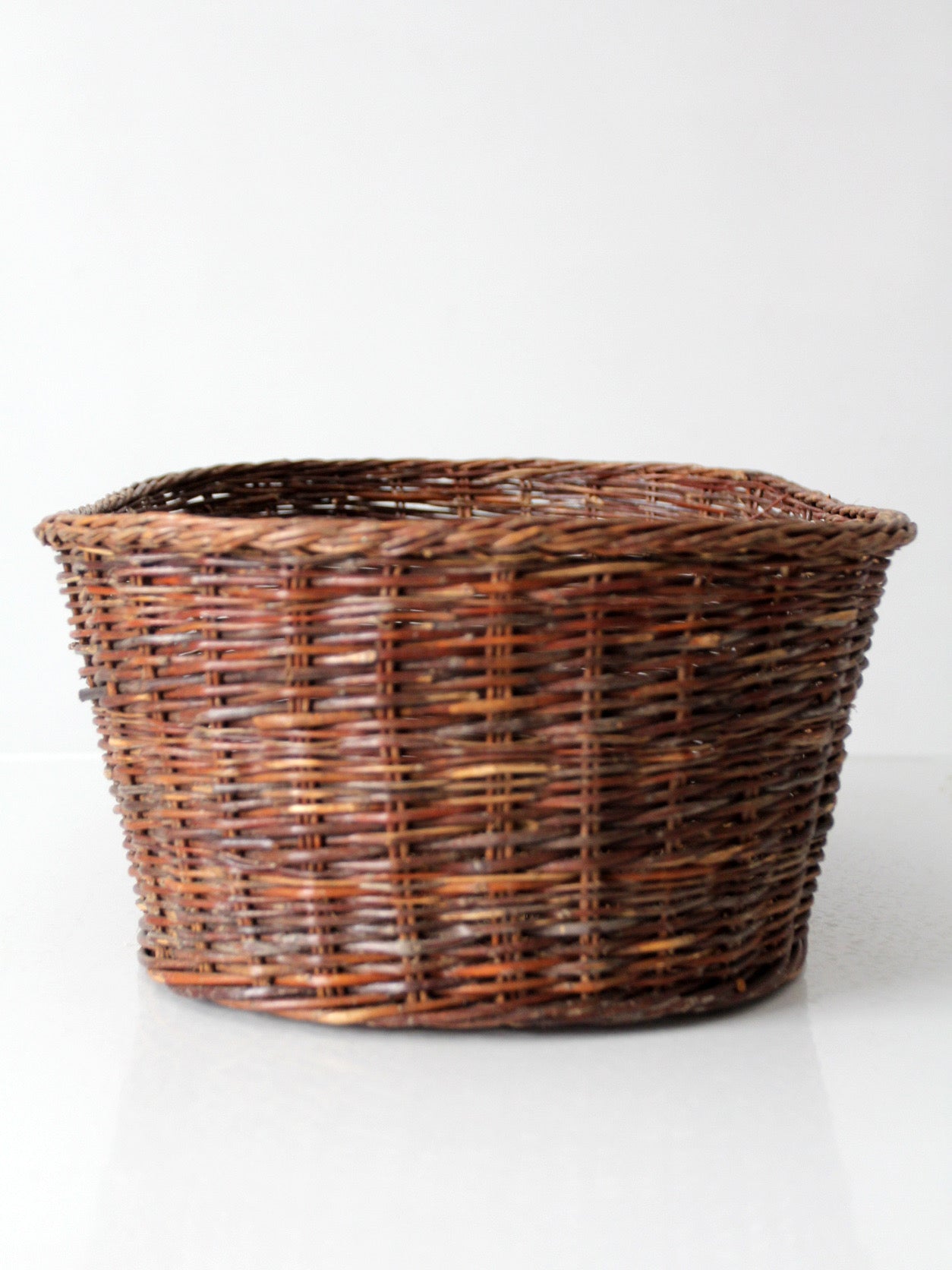 vintage oval wicker basket