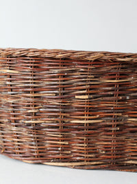 vintage oval wicker basket