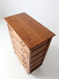 early 20th century American oak highboy dresser