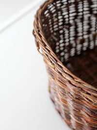 vintage oval wicker basket