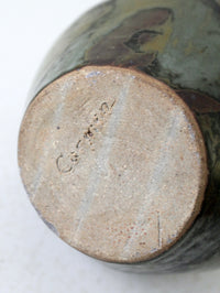 vintage studio pottery bottle vase