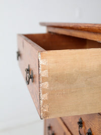 early 20th century American oak highboy dresser