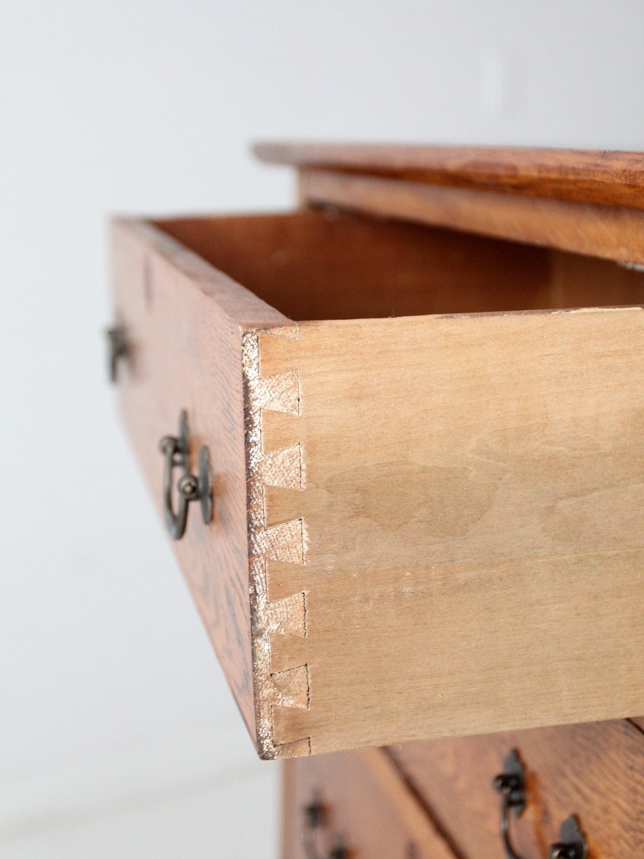 early 20th century American oak highboy dresser
