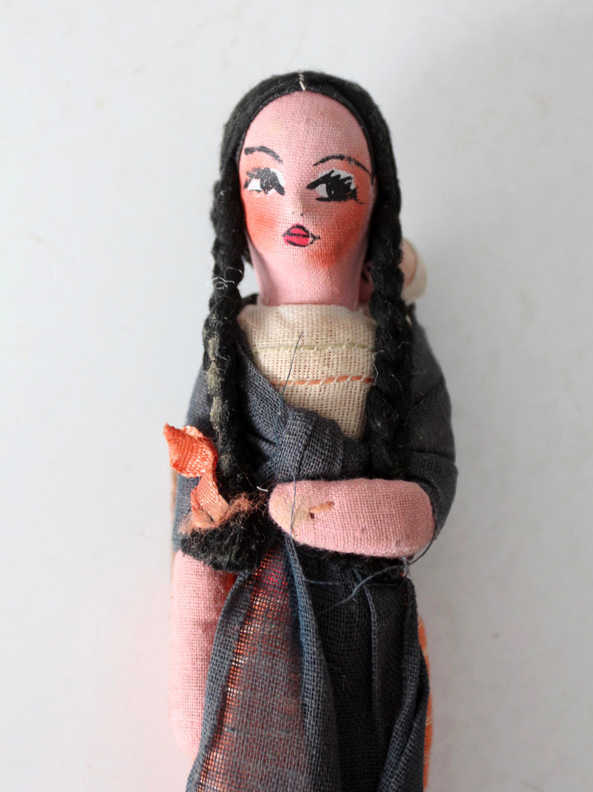 vintage handmade folk art cloth doll