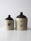 antique Western Stoneware jug set of 2