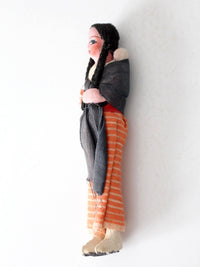 vintage handmade folk art cloth doll