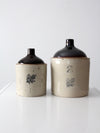 antique Western Stoneware jug set of 2