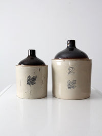 antique Western Stoneware jug set of 2