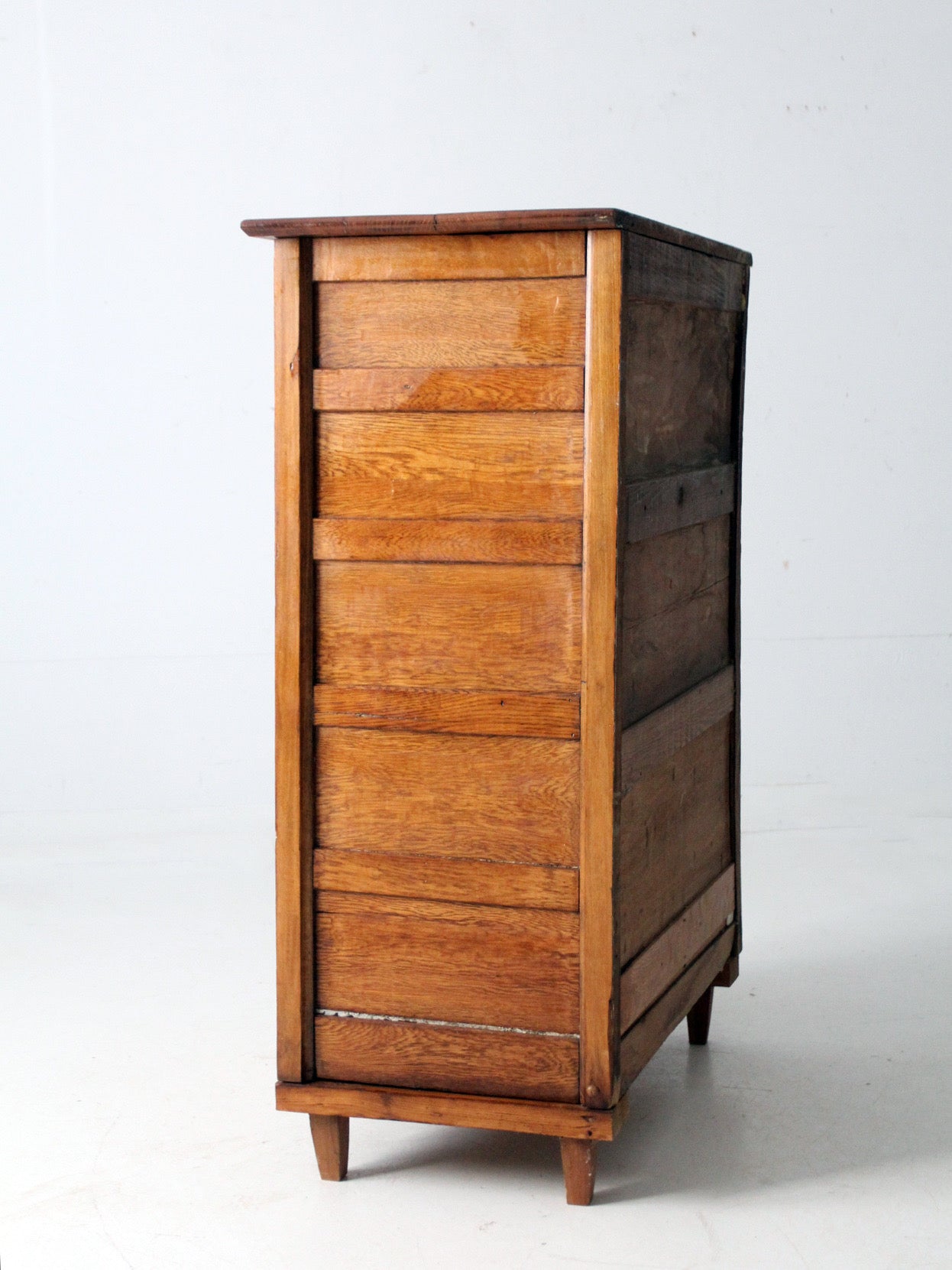 early 20th century American oak highboy dresser